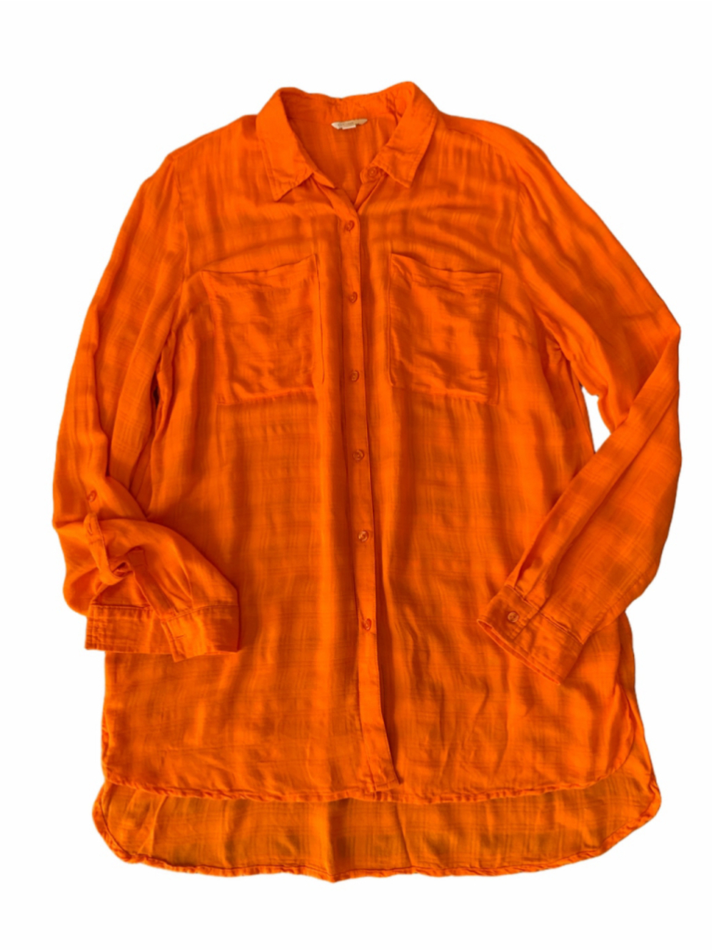 Women's Cato Button Down Shirt XL Orange